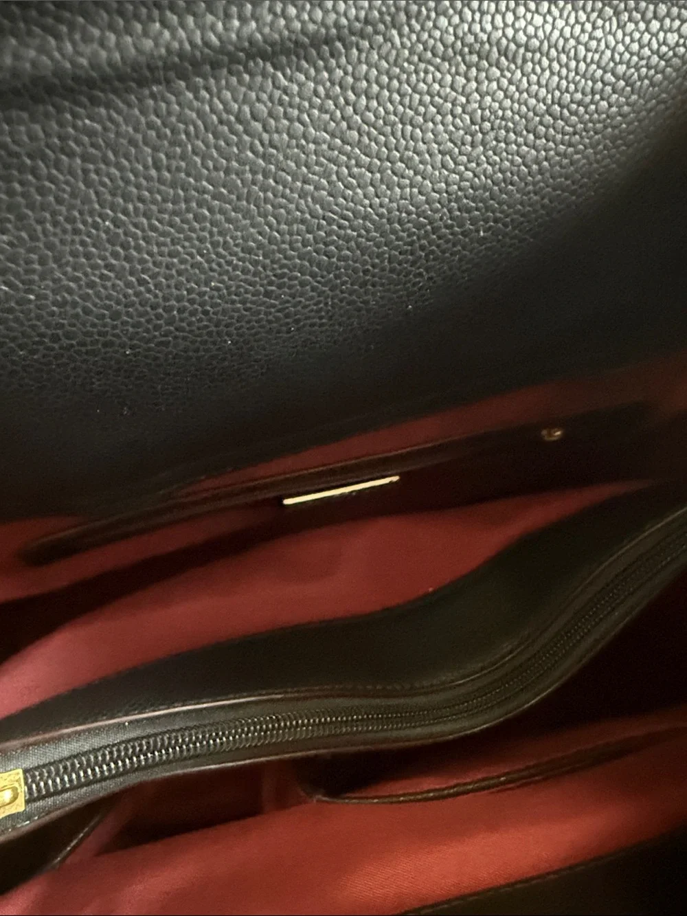 Black Quilted Top-Handle Satchel with Gold Hardware